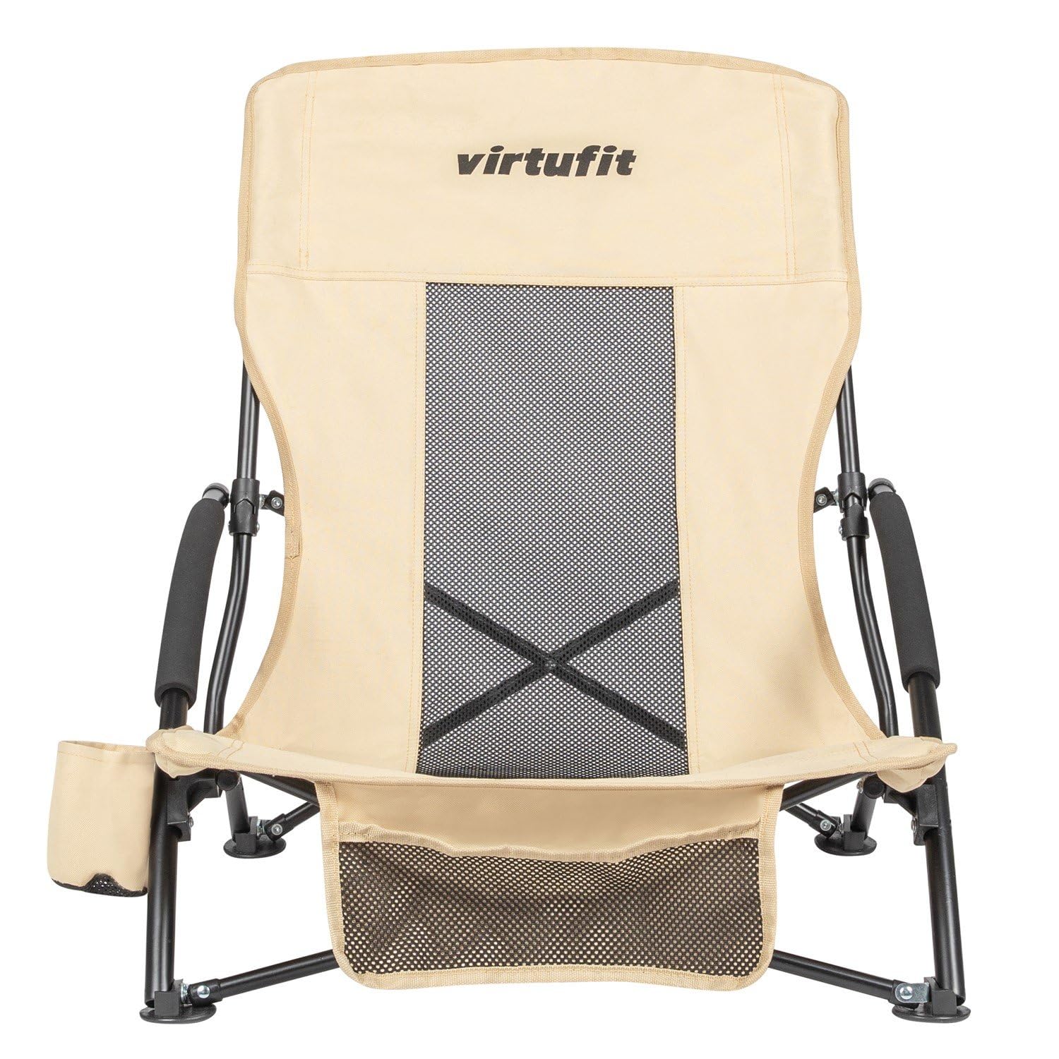 VirtuFit Chaise de plage pliable - Beige