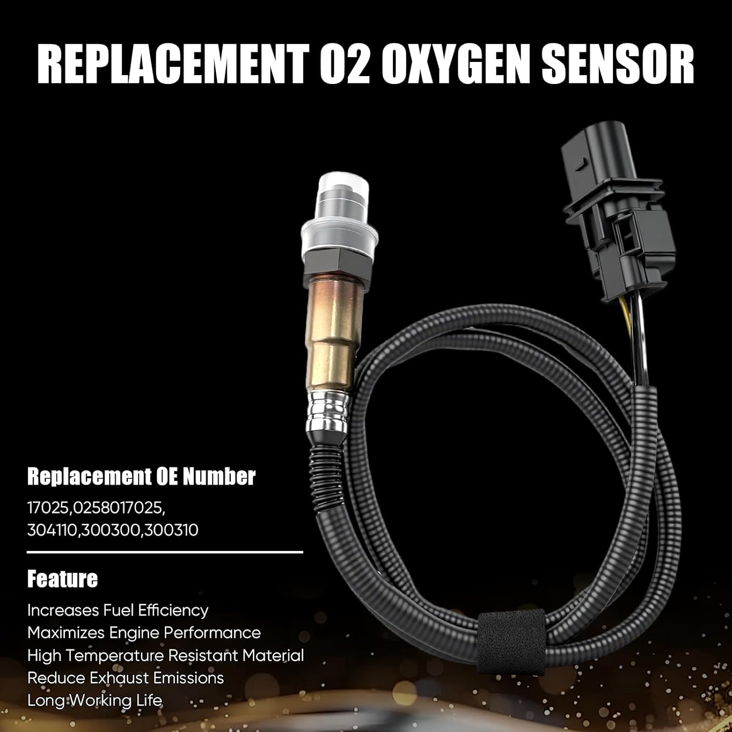17025, 02580170 LSU 4.9 Lambda WideBand O2 Oxygen Sensor | for AEM 30-4110 30-0300 30-0310 - X Series AFR Inline Controller - UEGO A/F Ratio Wideband 02 Gauge