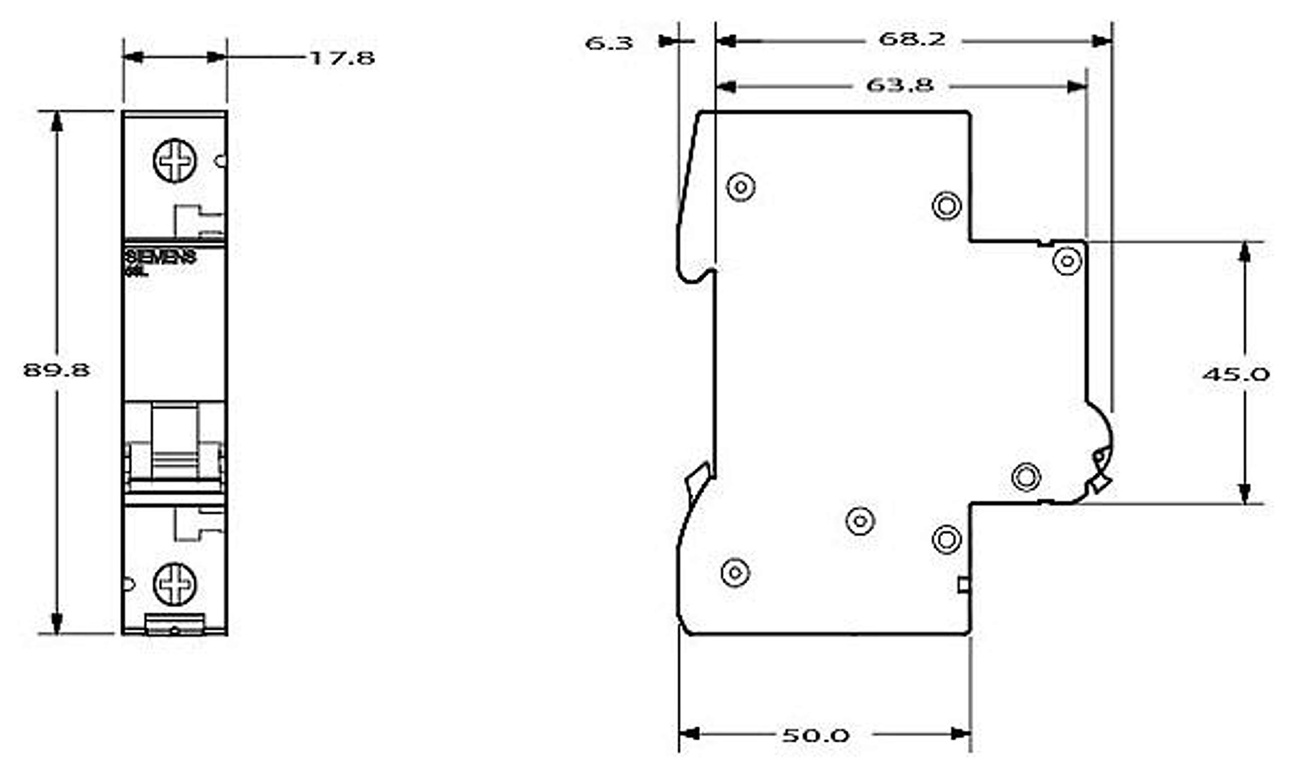 Sicherungsautomat Leitungsschutzschalter MCB Eco-Line, 16A, Typ B, 1-polig, 230/400V, bieten effektiven Schutz! 10 Stück