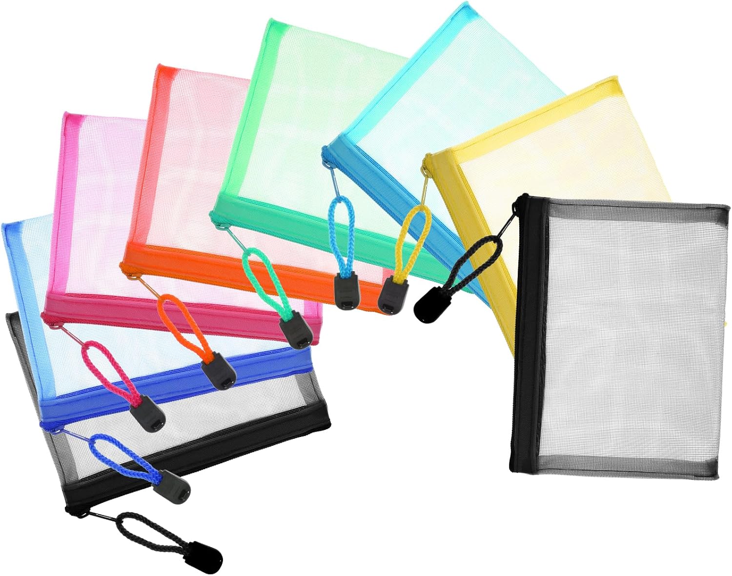 8 Pcs Small Mesh Zipper Pouch,Small Mesh Bags with...