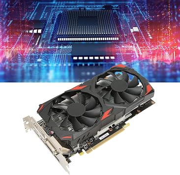 RX 580 Graphics Card, 256Bit 8GB GDDR5 1244/7000MHz PCI Express 3.0 Gaming GPU Graphics Card, Support 8K, HDMI DPx3 DVI with Dual Fans for Office and PC Gaming