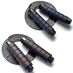 BOOMIBOO Jump Rope, Adjustable Jump Ropes,Skipping Rope Tangle-Free Rapid Speed with Ball Bearings for Women Men Kids,Exercise & Slim Body Jumprope at Home School Gym