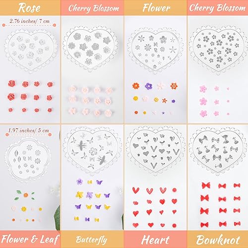 Miniatura 3 de Tanlade 14 moldes y cortadores de arcilla polimérica  6 tamaños de guías de aro con 30 aretes para hacer joyas