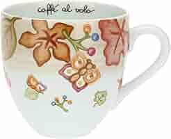 Poggiabustina Da T&egrave; THUN - Design Hello Autumn In Porcellana, Diametro 8 Cm