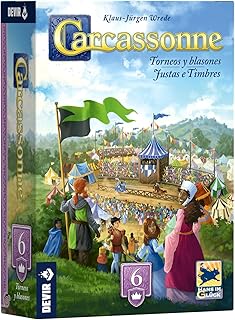 Comprar Devir Carcassonne: Torneos y Blasones – Expansión del Juego de Mesa clásico, Estrategia, Colocación de losetas, Competición y Premios para 2-6 Jugadores (BGCARTBPS)