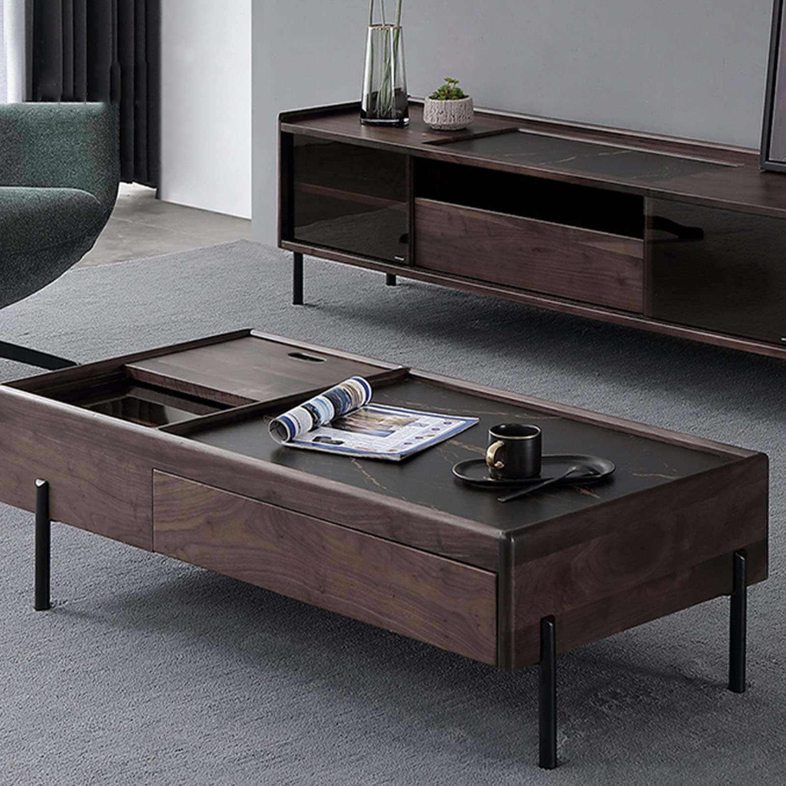 Jolan Patas De Muebles Negro/Dorado/Plateado,Patas De Mesa De Metal,Pies De Muebles De Repuesto,4 Piezas, para Sofás De Bricolaje,Mesas De Café,Armarios,Tocador,con Tornillos,Black-20cm(7.9in)