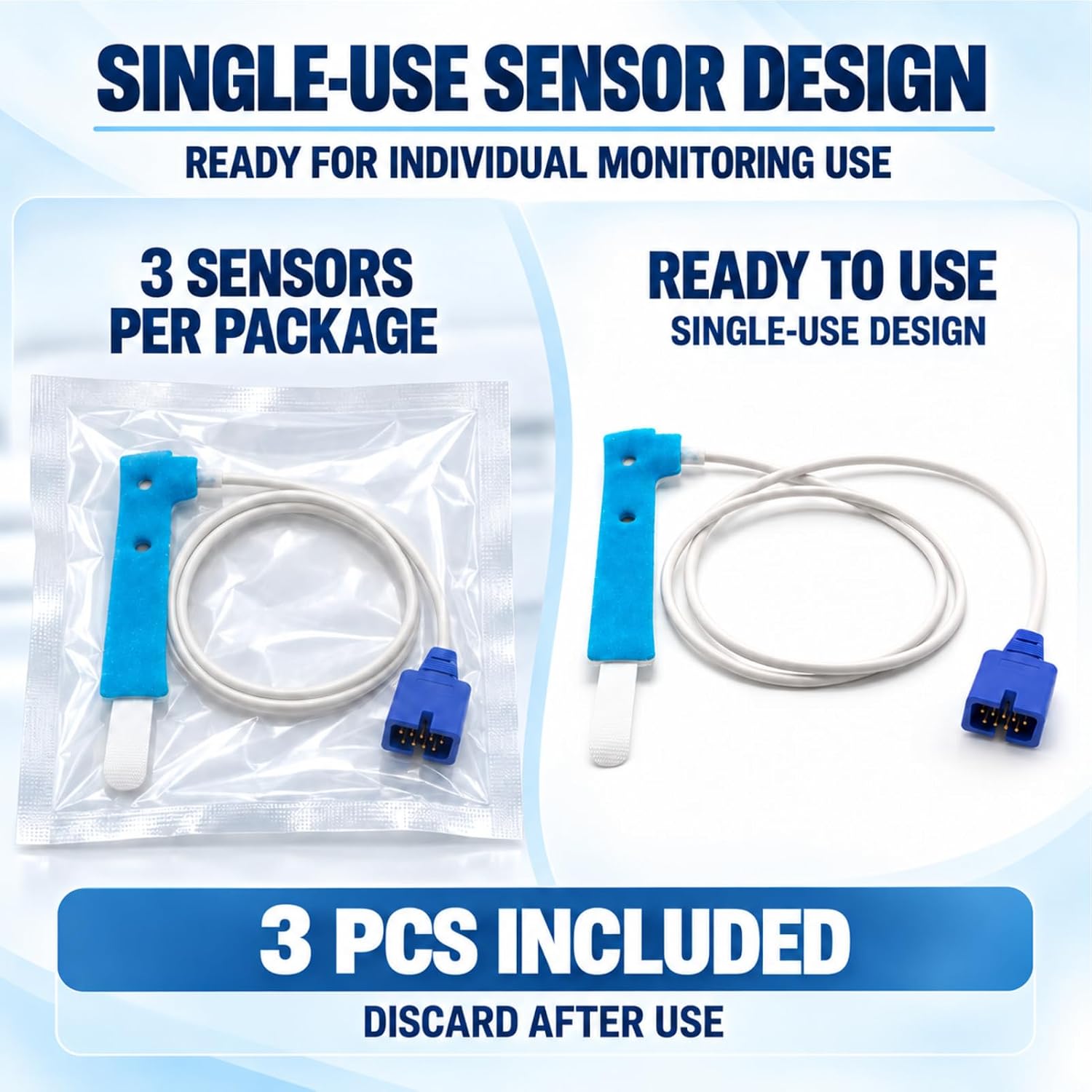 SpO2 Sensor for Infants, Compatible with CMI Health, 3PCS