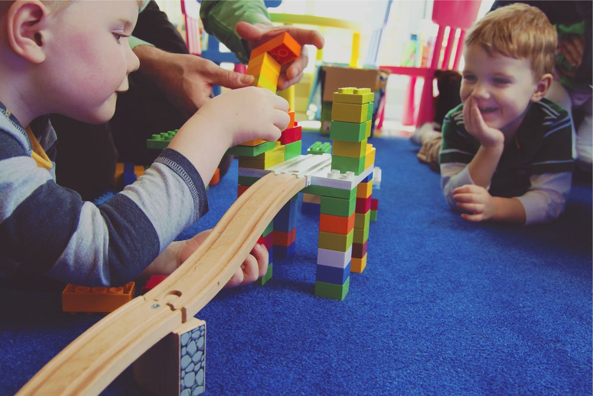 Block Platform Straight, Connect Wooden Train Tracks and Blocks/Bricks, Universal Compatible Connector Riser Baseplate (6-Pack)