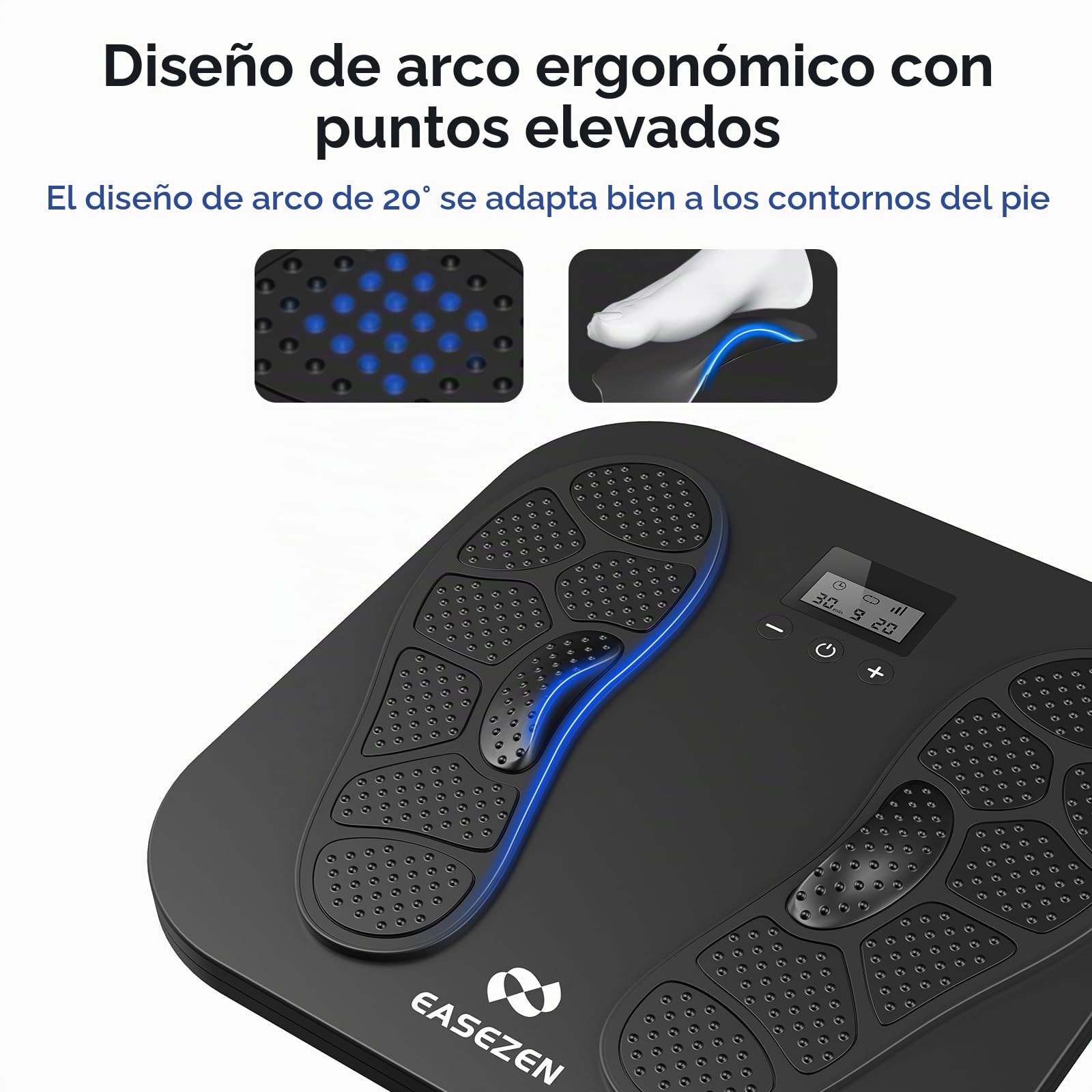 EMS TENS Masajeador de Pies para Neuropatía, Recargable Masajeador Pies con 10 Modos & 20 Intensidades para Fascitis Plantar, Hinchazón y Mejora la Circulación, Regalos para mujeres y hombres