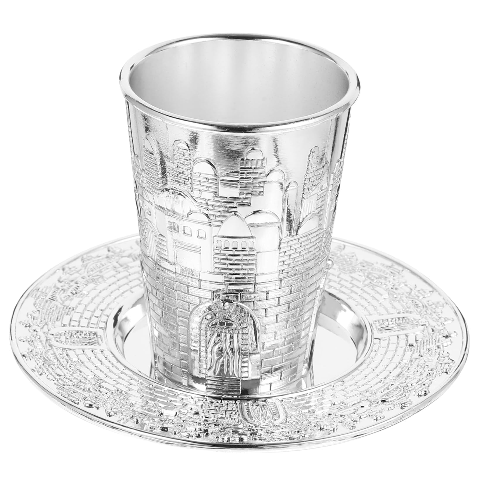 Cabilock Juego De 3 Tazas De Oración Copa De Shabat Copa Sagrada De Vino De Shabat Vasos De Whisky Bandeja Vintage De Cáliz Dorado Vasos Para Beber De Vino De