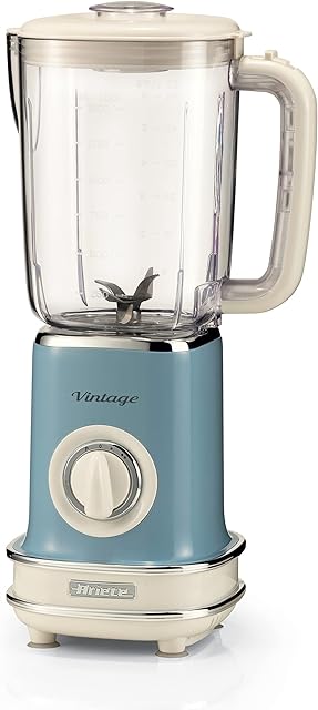 Ariete Vintage Blender, 1.5 Litre Smoothie Maker, Jug Blender, Blue