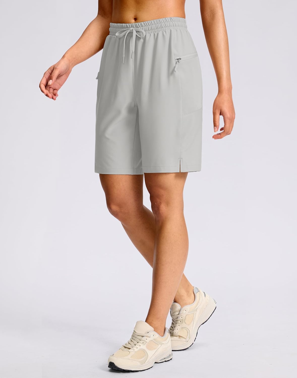 G Gradual Women's Hiking Shorts 2 Zipper Pockets Quick Dry Lightweigh 9" Bermuda Cargo Shorts Water Resistant Athletic Golf - Image 2