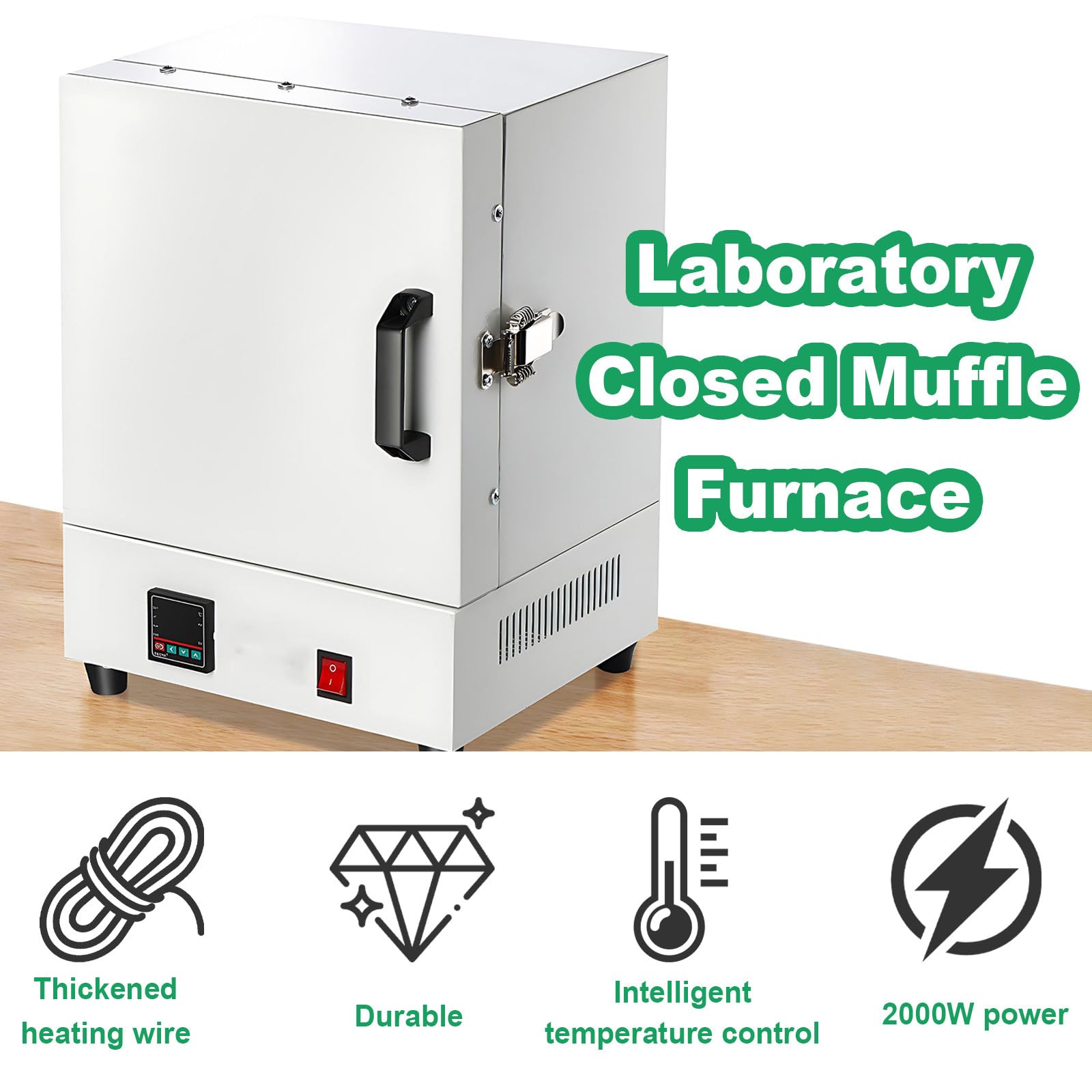 2000w Elektro-Ofen, Metallguss, Keramikglasur, Elektrischer Keramik-Labor-Muffelofen, Maximaltemperatur 1150℃, Für Schmuckherstellung