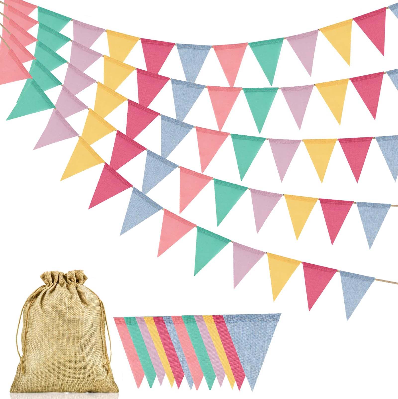 KATLINNA 60Flags 66Ft Bunting Banner Multicolour Outdoor Waterproof Bunting — image 1