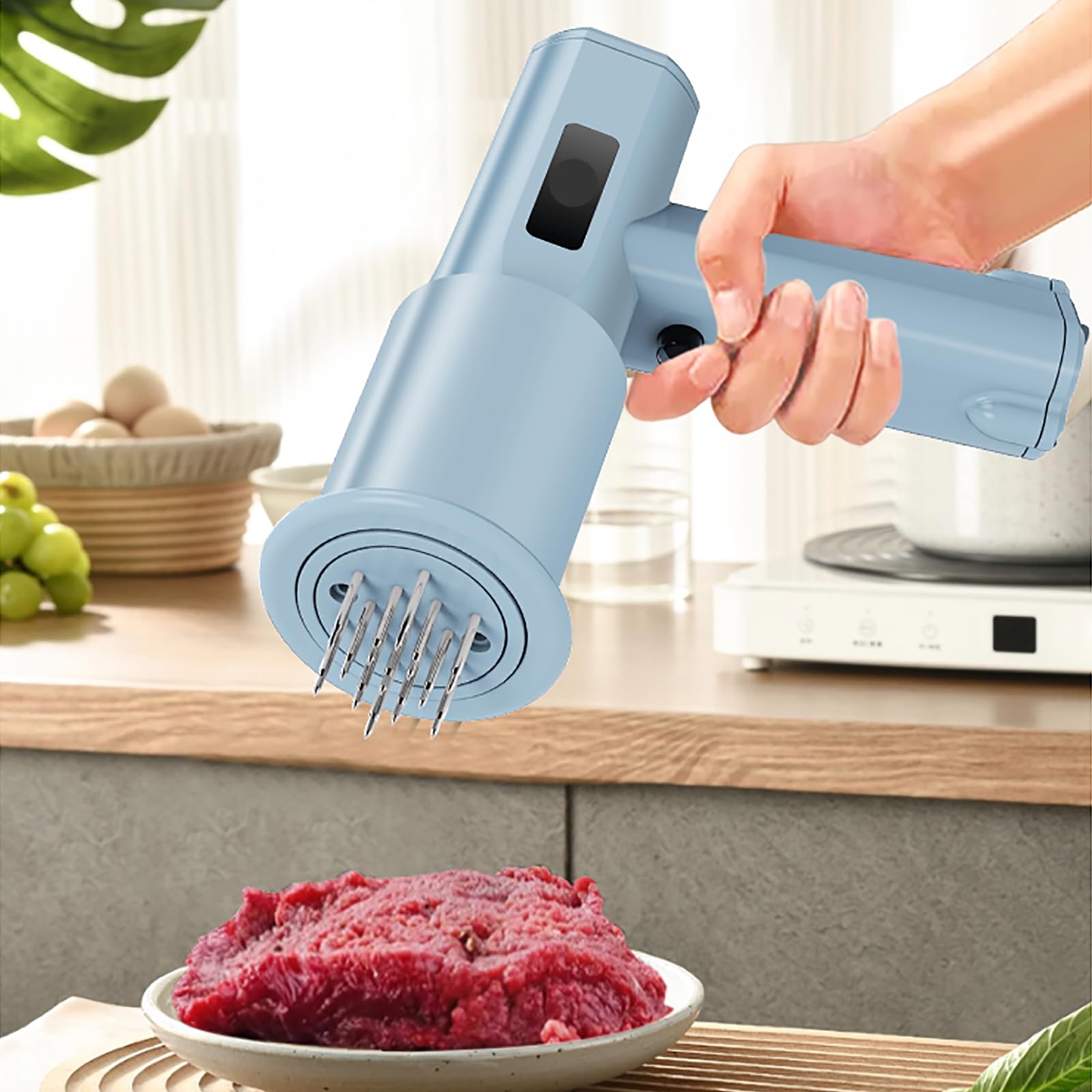 Elektrischer Fleischklopfer – leistungsstarker Motor für gleichmäßige Textur, leicht zu reinigen, spart Zeit und Mühe, ideal zum Zartmachen von Steaks, Rindfleisch und Huhn