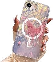 Vista 55 de I-MGAE-IN-AR - Funda compacta para iPhone 16 Pro Max con diseño de mariposa plateada brillante, a la moda, suave, delgada, de poliuretano