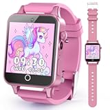 Kids Watches Girls Toys for Age 5-12&comma; HD Camera Touchscreen Smart Watch for Kids&comma; Learn Card&comma; Alarm Clock&comma; 30 Puzzle Games&comma; Pedometer&comma; Audiobook&comma; Christmas Birthday Gifts for Girls Ages 5 6 7 8 9