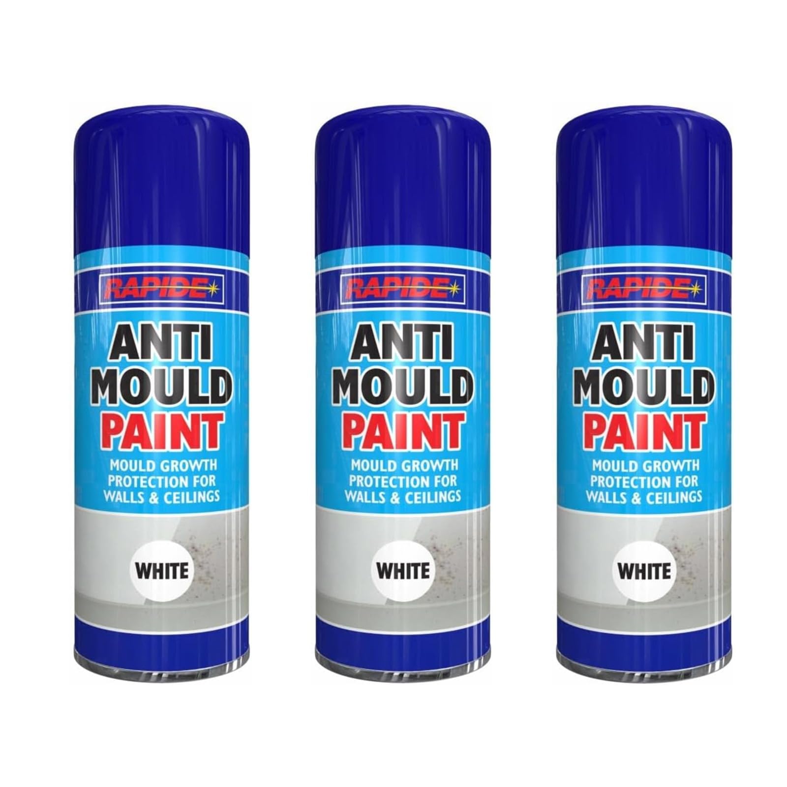 PNJBAnti Mould Paint - Mould Growth Protection For Wet Walls & Ceilings Anti Mould Tough Matt White 400ml, 3-In-1 Action, Excellent Coverage And Adhesion, (1)