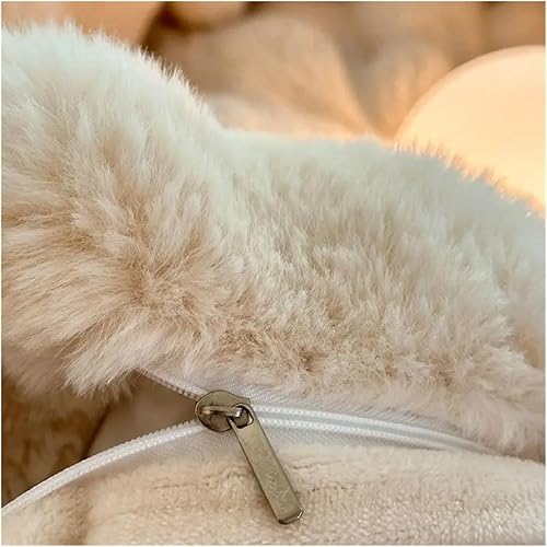 Miniatura 3 de Juego de ropa de cama de felpa suave de invierno, tamaño Queen, juego de sábanas de edredón con funda de almohada, sábanas de cama