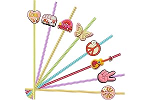 24pcs 60's Hippie Boho Themed Tie Dye Party Decorations - Retro Flower...