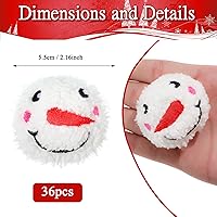 Vista 2 de Sumind - Juego de 36 bolas divertidas para peleas de bolas de nieve con bolsa, primera bola de copos de nieve, bolas rellenas suaves falsas