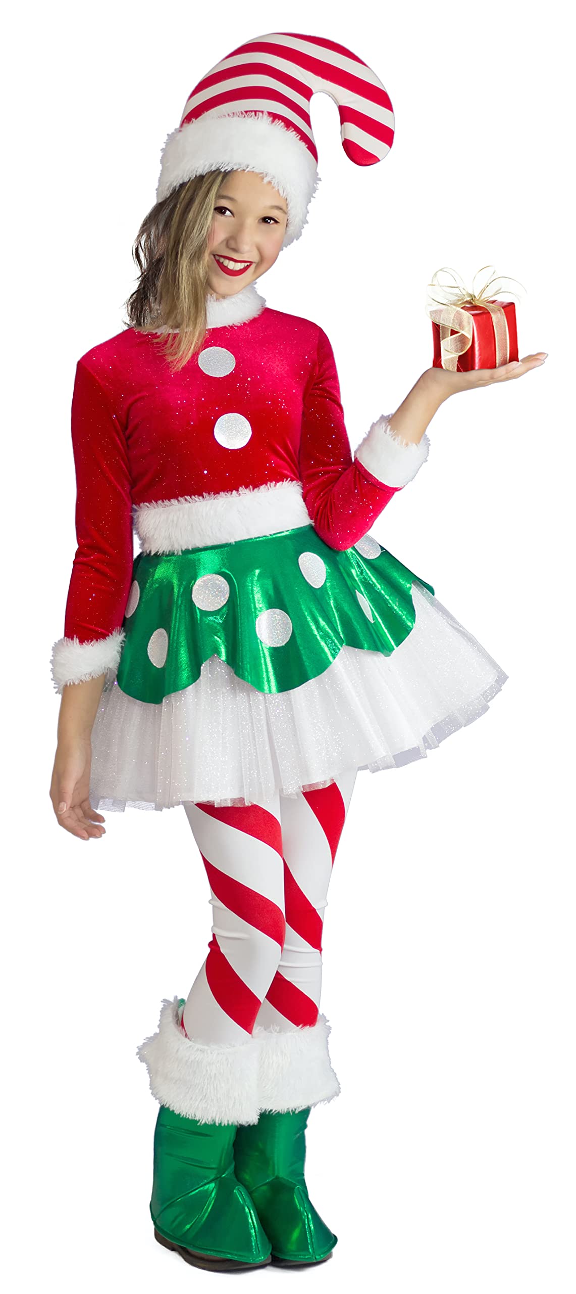 Rubie's Girl's Princess Paradise Candy Cane Elf Princess Costume, Medium