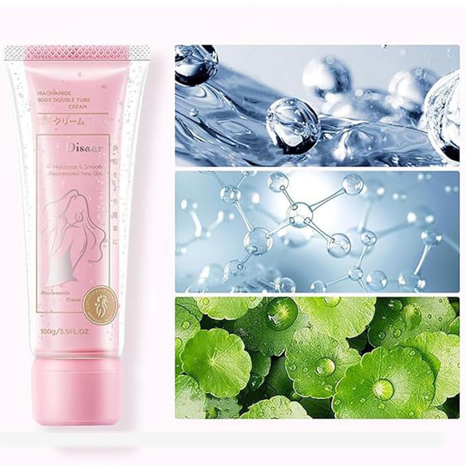 SZMBHSD Aisasea Niacinamide Double Tube Whitening Cream for Body