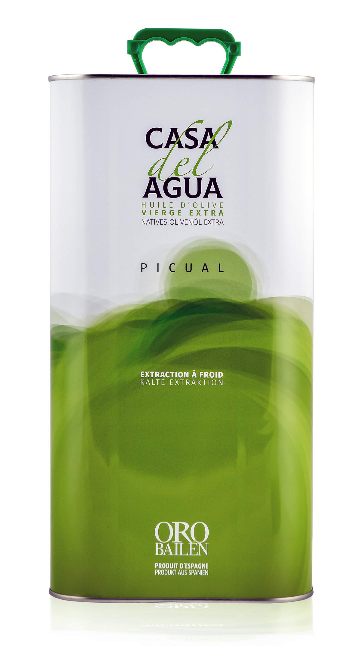 Oro Bailen - Casa del Agua LATA 5 Litros - Aceite de Oliva Virgen Extra Picual de Jaén en Formato Económico 5L