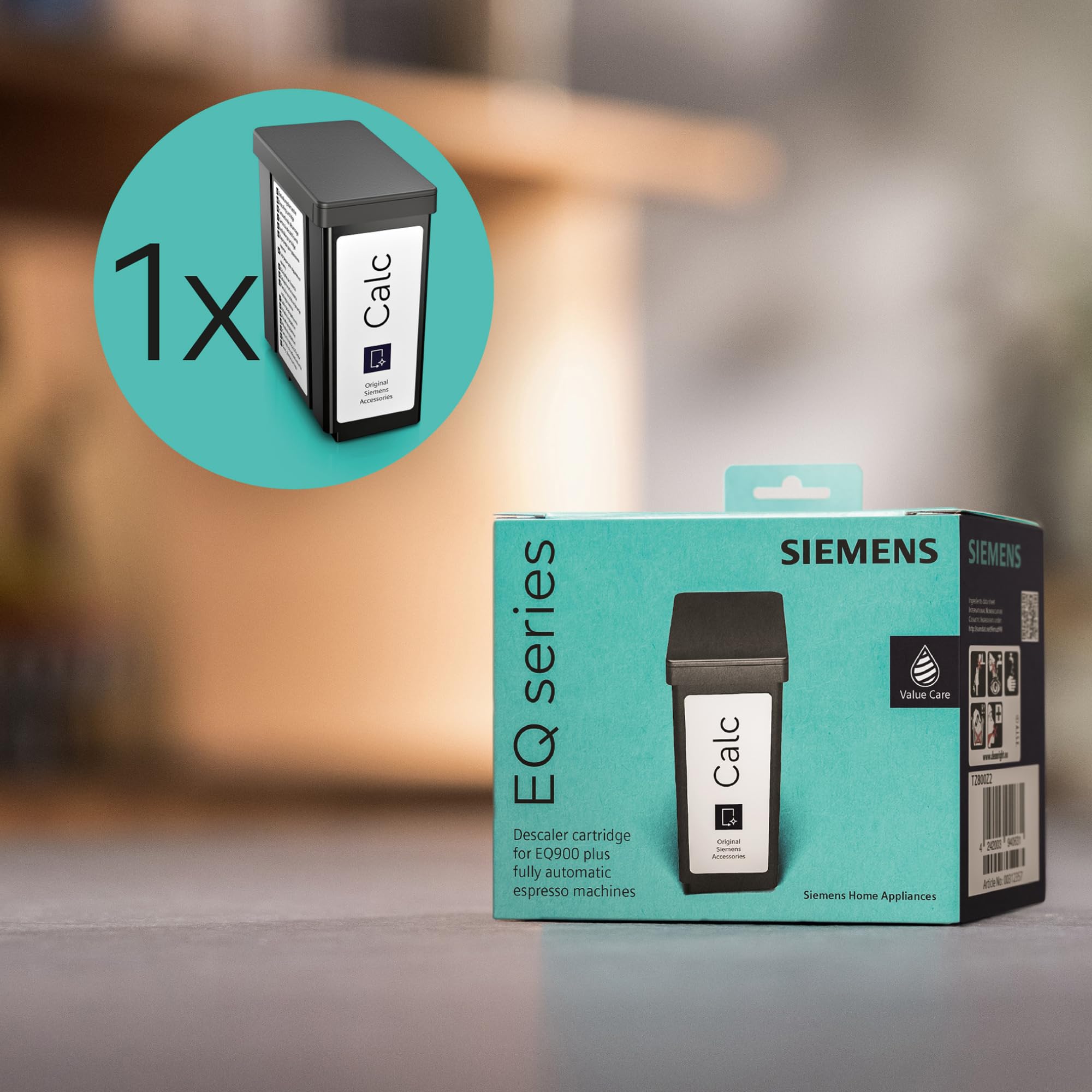 Siemens Cartucho descalcificador TZ800Z2 para cafeteras automáticas EQ900plus, contenido de un cartucho de descalcificación