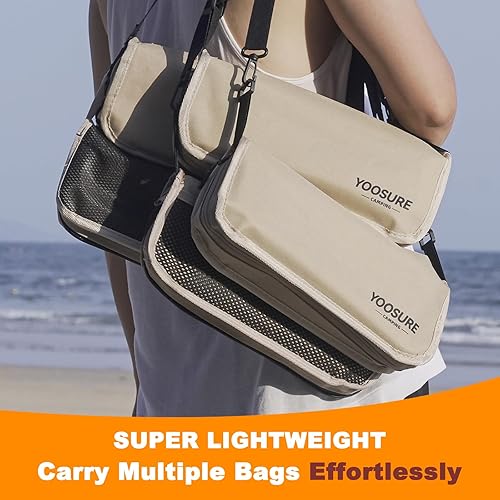 Miniatura 7 de Taburete plegable de 12 pulgadas y bolsa cruzada para exteriores, silla plegable ligera con 2 bolsillos, silla portátil pequeña, taburetes de