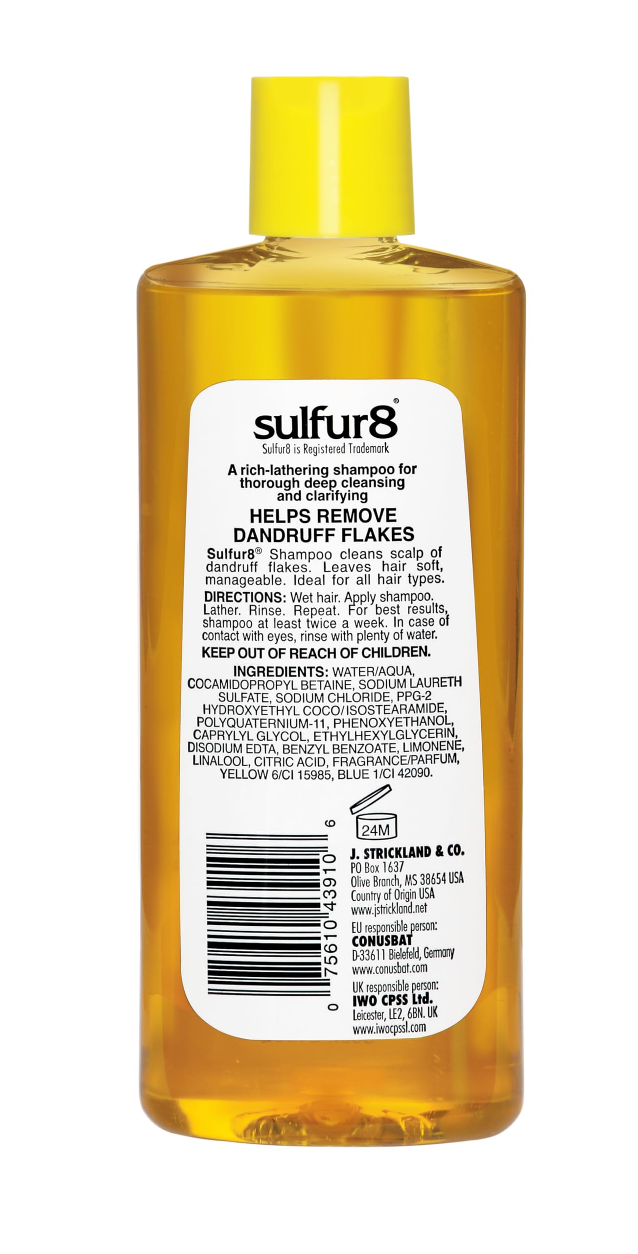 Sulfur 8 Deep Cleaning Shampoo for Dandruff, 7.5 Ounce