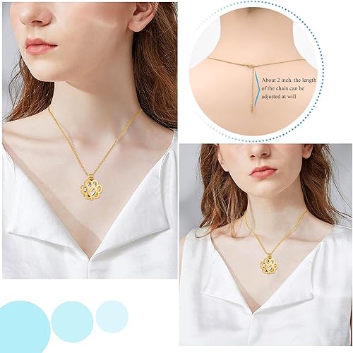 Miniatura 45 de Oinsi Joyería de Cremación de Mascotas Para Cenizas Para Perro/Gato con Forma de Pata de Acero Inoxidable Medallón Conmemorativo Collar de Urna Mini