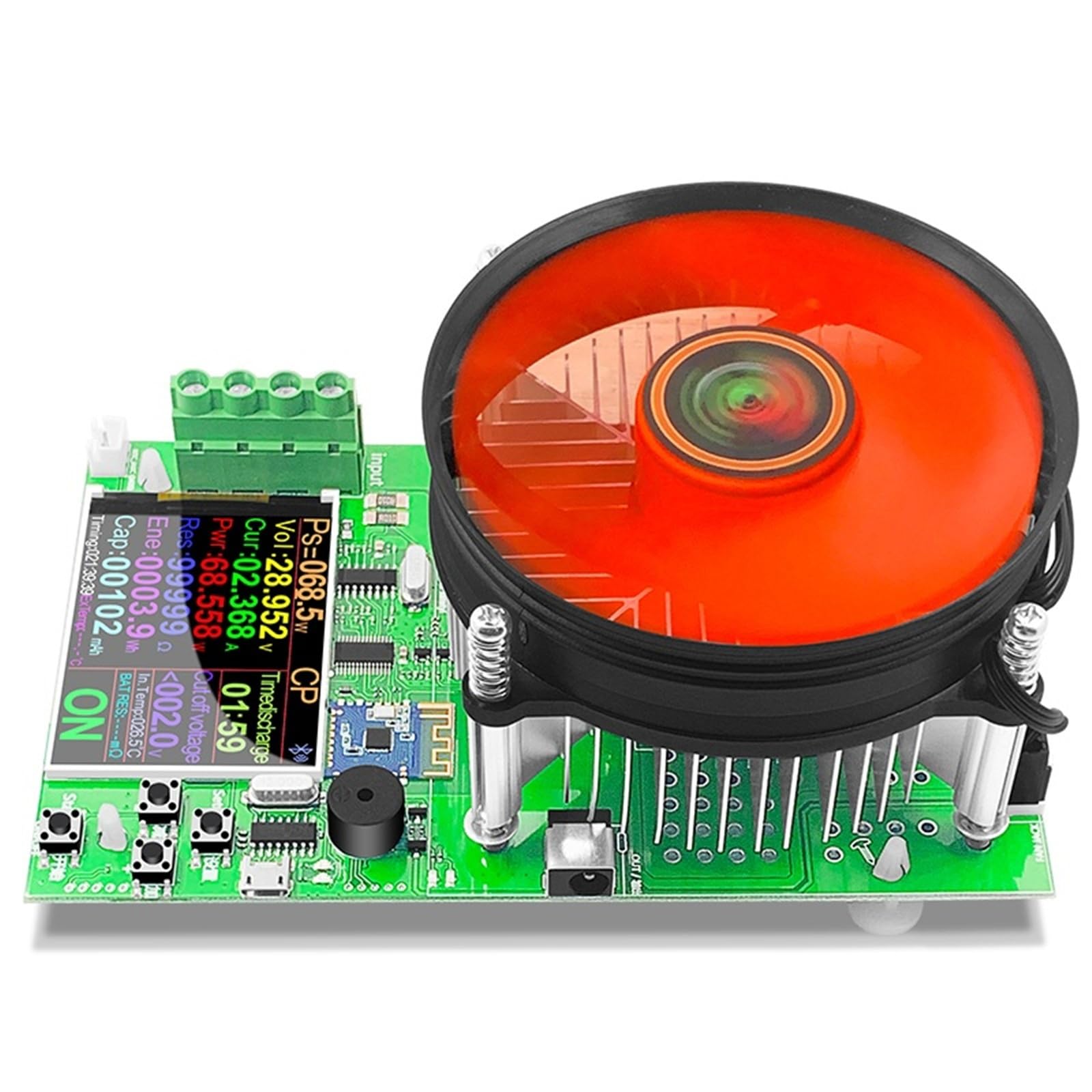 Elektroniczny tester obciążenia, Tester USB o mocy 150 W i napięciu 20 A. Elektroniczny monitor pojemności baterii litowej. Zasilanie miernika rozładowania