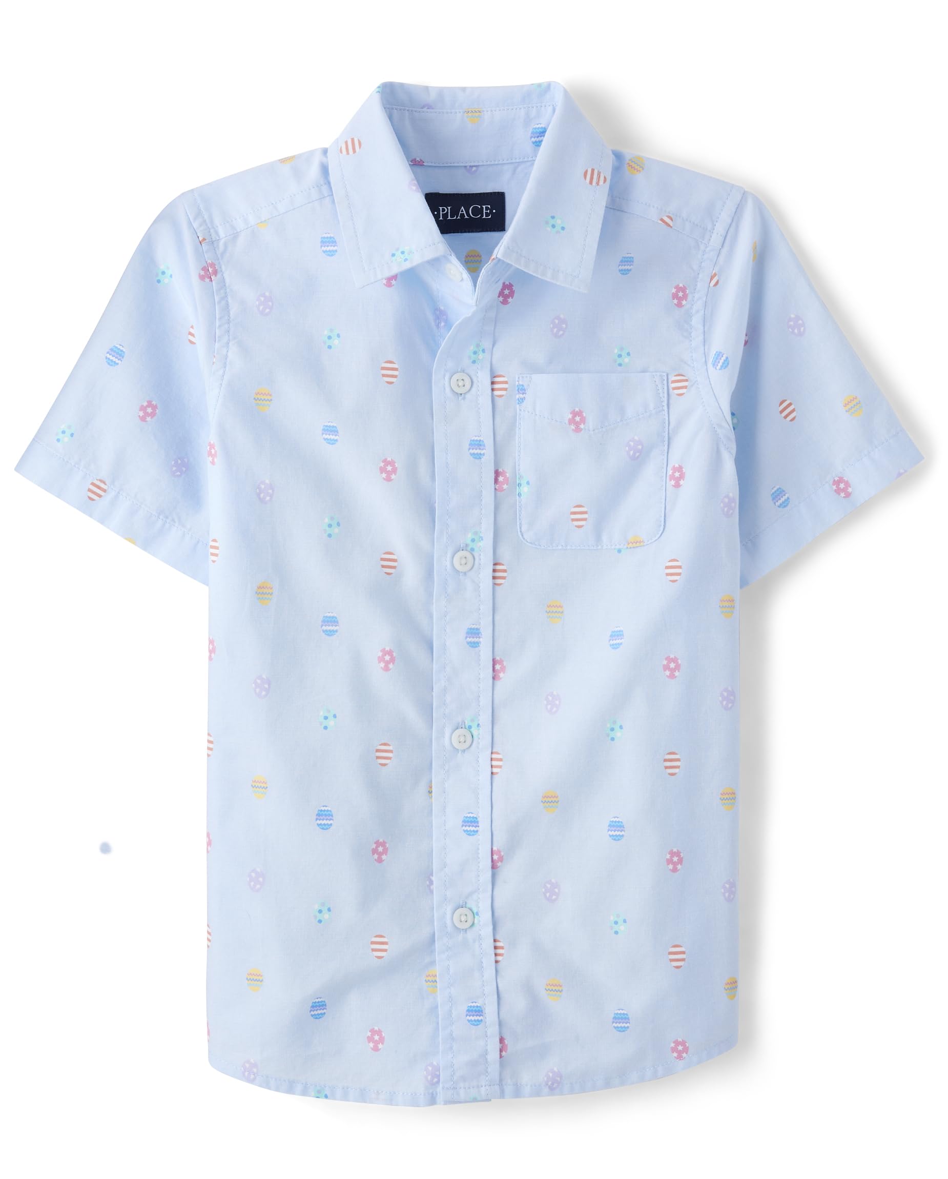 The Children's Place boys Short Sleeve Button Up Shirt, a popular choice for value and style.