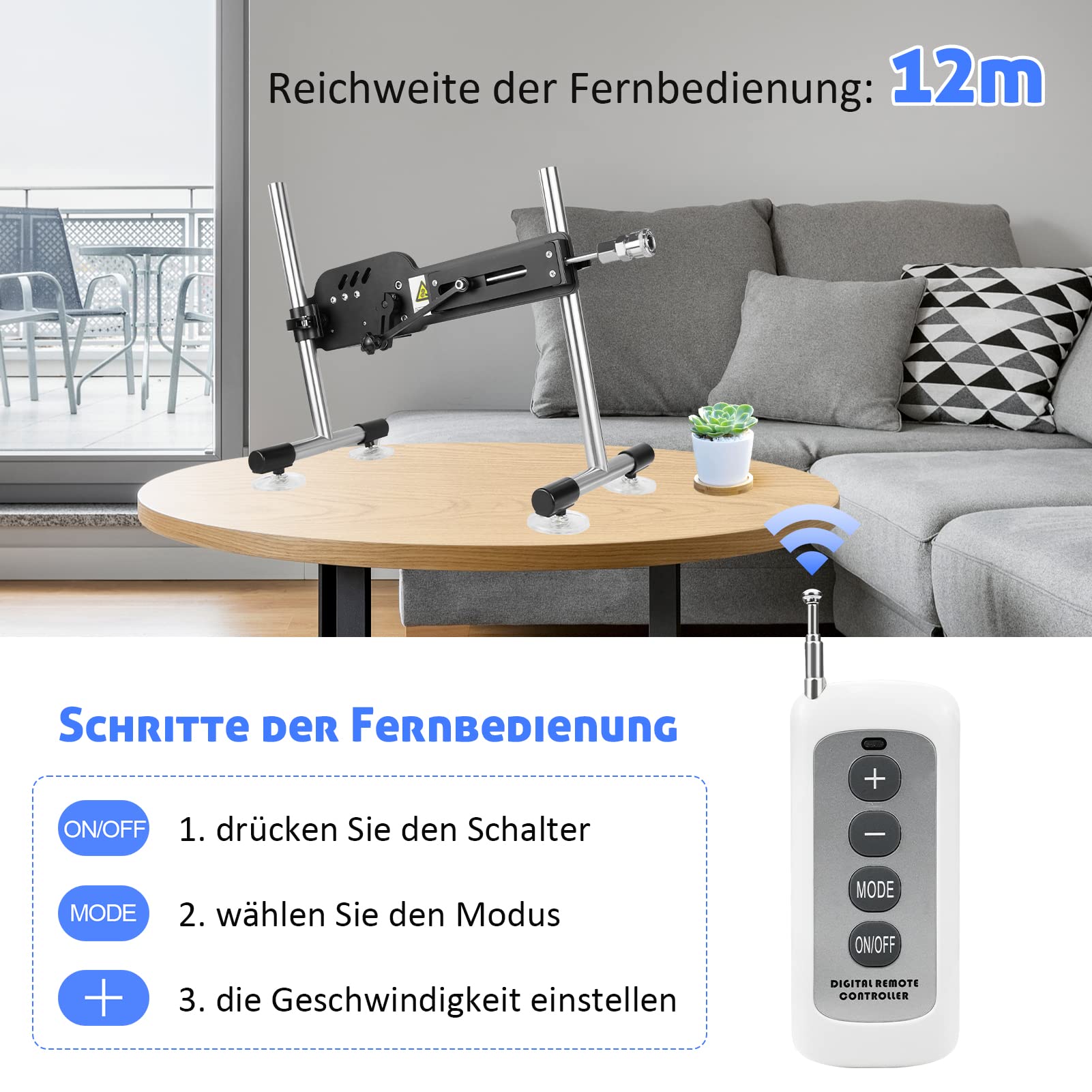 Fickmaschine Frauen Sexspielzeug Fickle Maschinen Sexmaschinen mit Saugnapf Sexmaschine für Frauen Fernsteuerung Sextoy Dildo Machine Automatisch Realistischer Dildo Maschine (Fleischton)