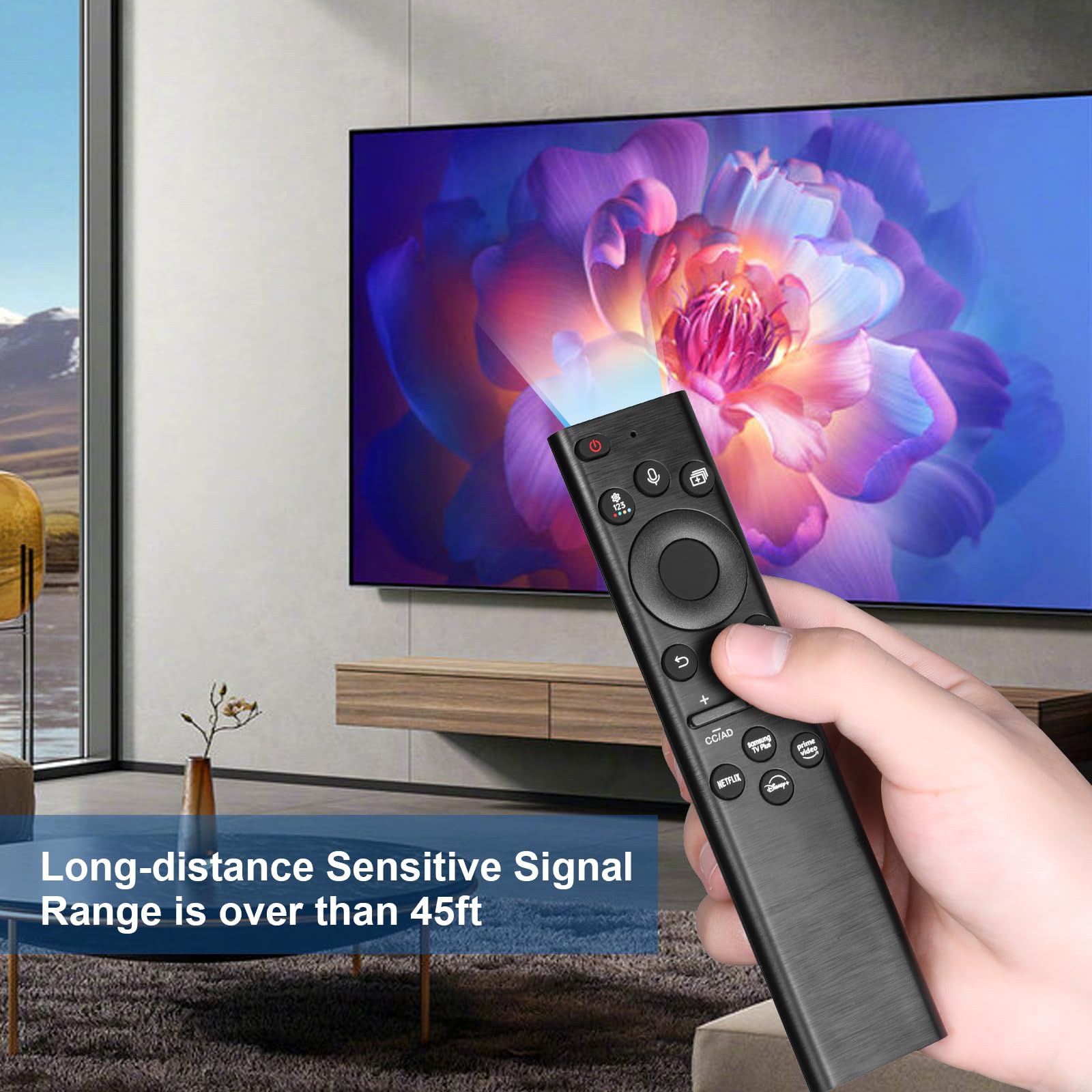 Télécommande vocale de rechange compatible avec Samsung-Smart-TV-Télécommande de remplacement Smart Curved Frame QLED LCD 8K 4K TV