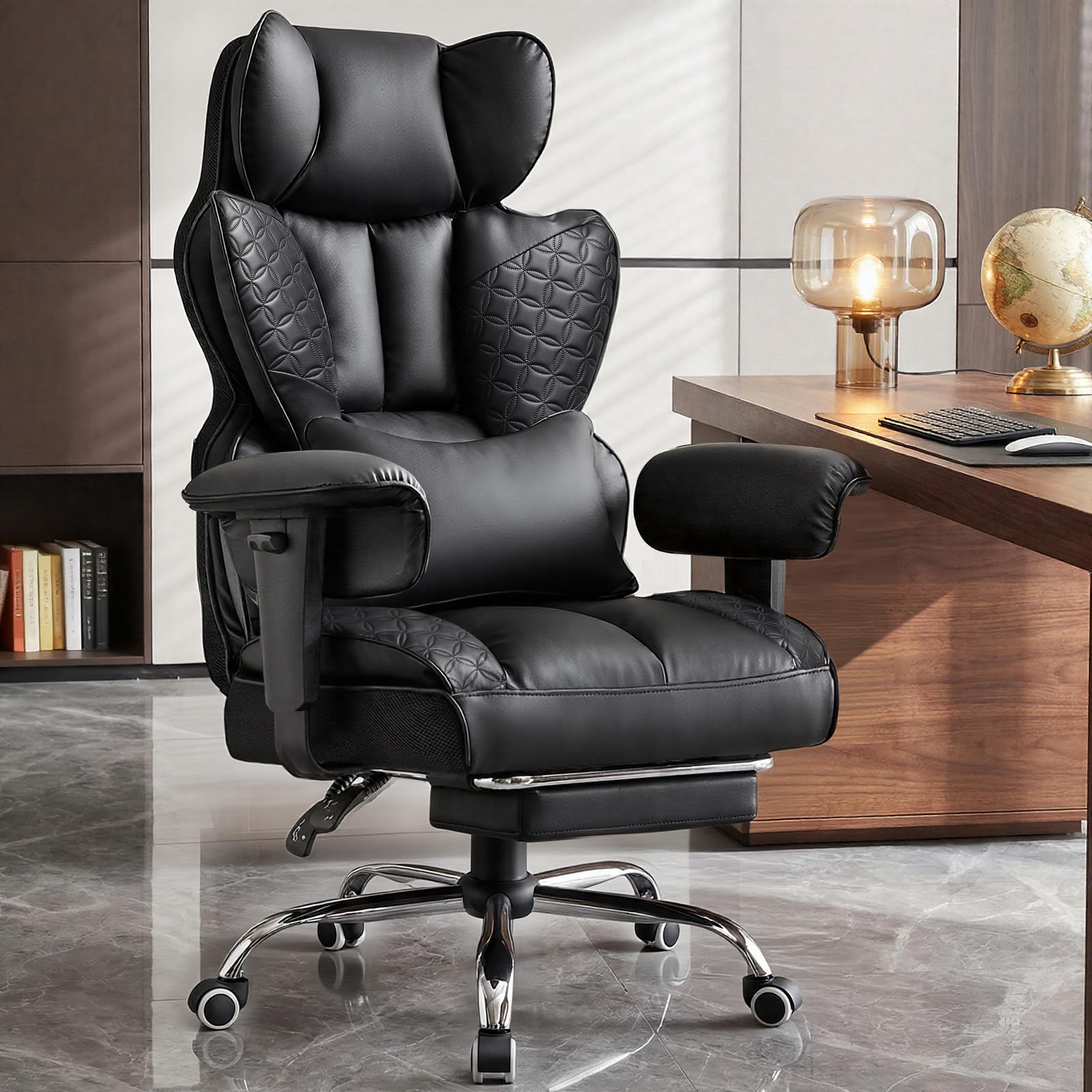GTPOFFICE Big and Tall Office Chair 400LBS Wide Seat Computer Gaming Chair