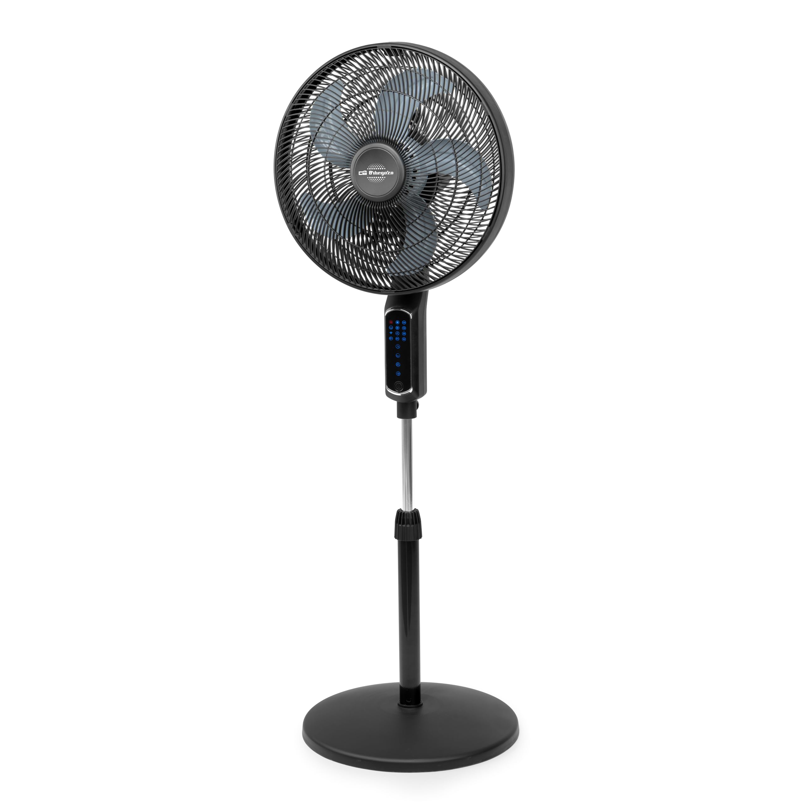 Orbegozo SFW 7040 Ventilador WiFi 2 en 1 sobremesa y pie 55W 40 cm 5 aspas 3 velocidades modos normal nature oscilante mando a distancia app temporizador 7,5h altura 133 cm silencioso