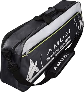 Badminton Racket Storage Bag with Shoe Compartment 3 to 4 Racquet Backpack Big Capacity Waterproof Lightweight Tennis Racket Single Shoulder Bags for Adult Youth Men Women