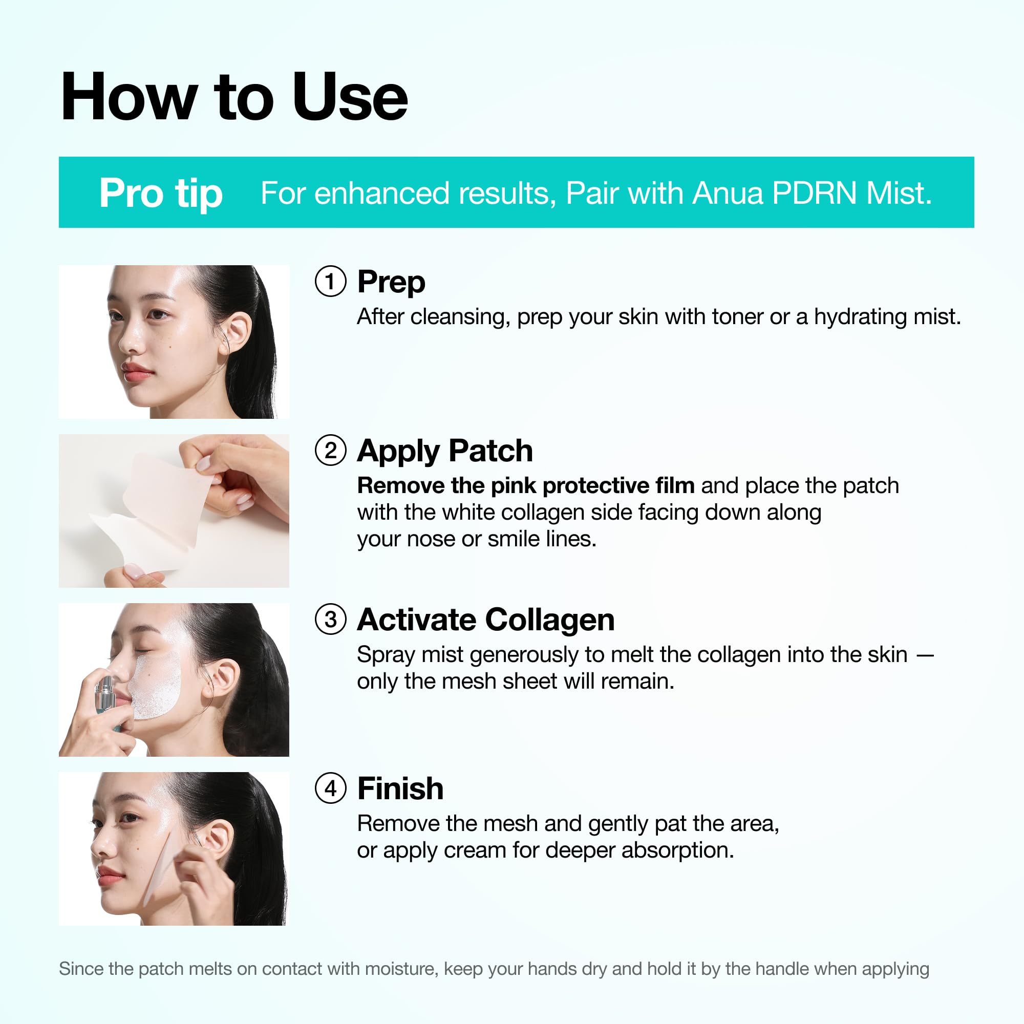 ANUA PDRN COLLAGEN MELTING PATCH FOR GLASS SKIN (0.05 g * 4 EA)