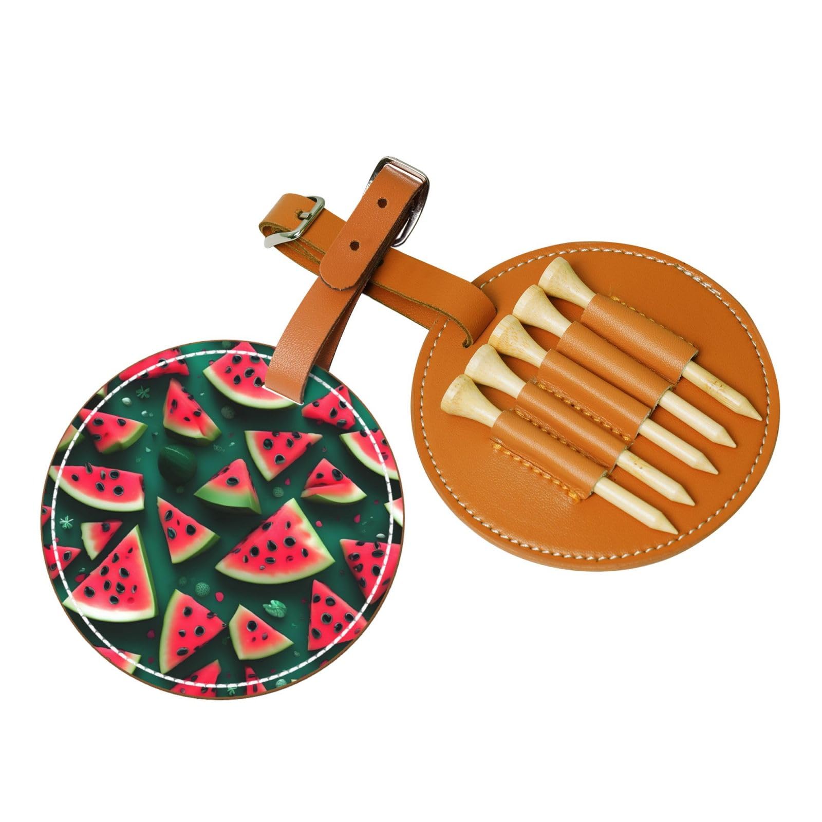 WXXWXD Dream Watermelon Printed Golf Tee Storage Bag - Portable Storage, Easily Organize Tees