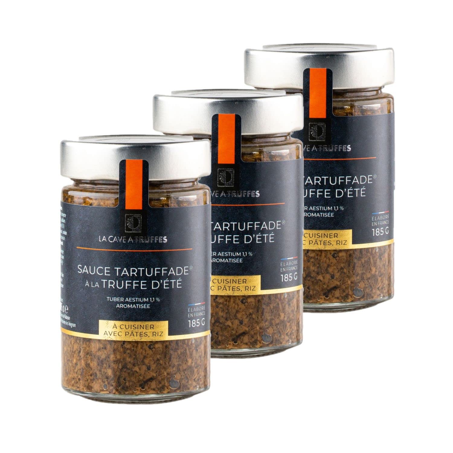 Lot 3x Tartuffade - Salsa tartufata - sauce à la truffe d’été 1,1% - Pot 185g
