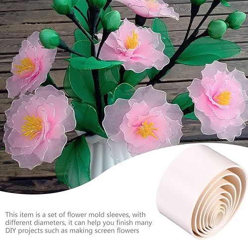 Miniatura 7 de EXCEART 16 Uds. Herramienta para hacer flores, tubos de plástico, 8 tamaños, herramienta de fabricación de flores de nailon, accesorio de flores de