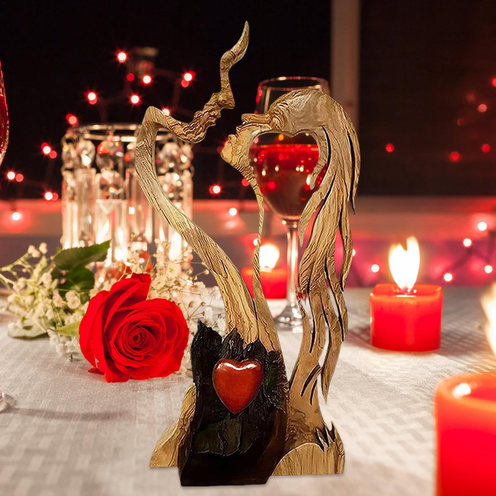 Grnde sculpture frnçise du début du 20e siècle en bois sculpté à l