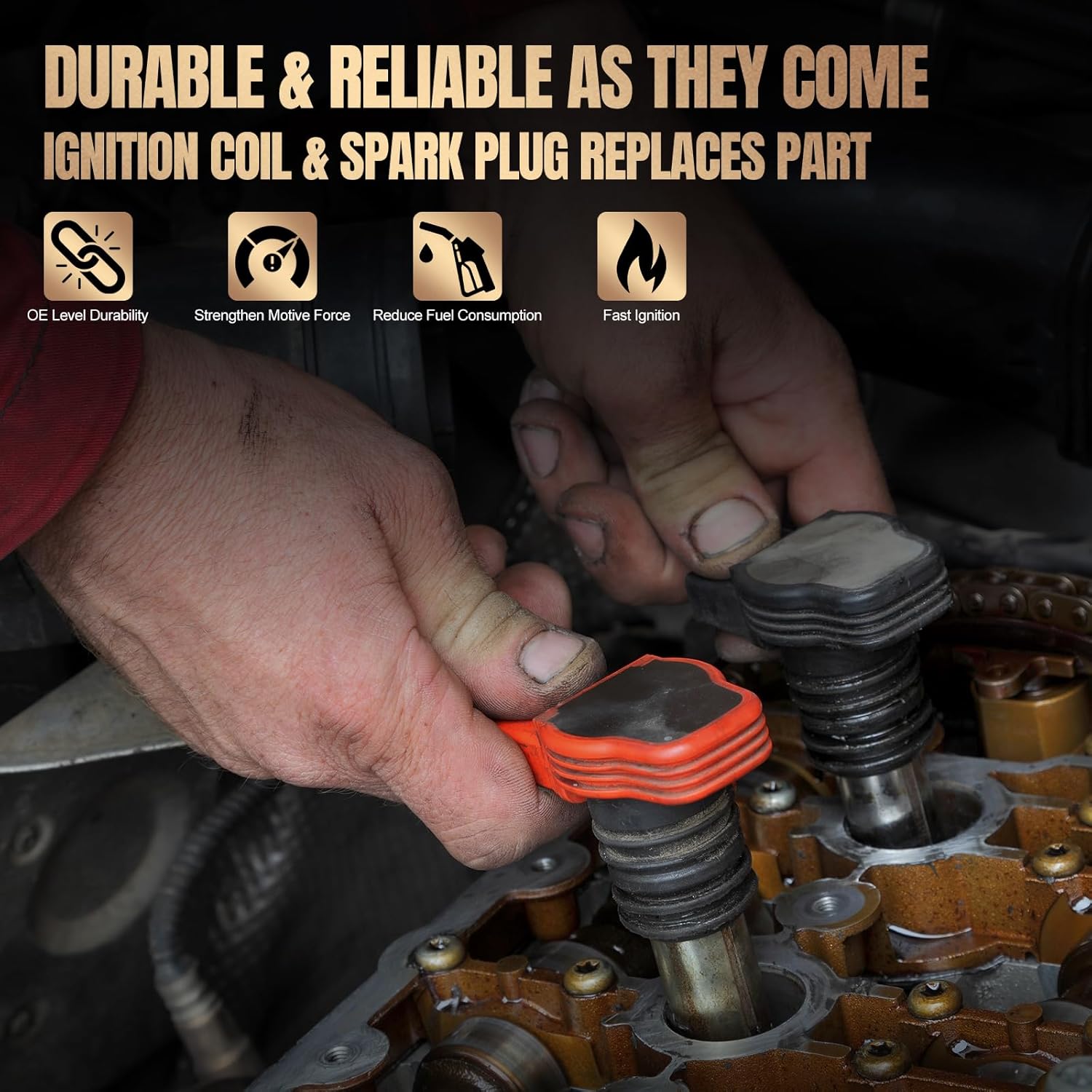 Set of 8 DG508 Ignition Coil Pack and SP493 SP479 Spark Plugs Compatible with Ford F-150 F-250 F350 5.4L, 98-08 E150 E250 E350 E450 Mustang, 5.4L 4.6L V8 Replaces DG481 DG491