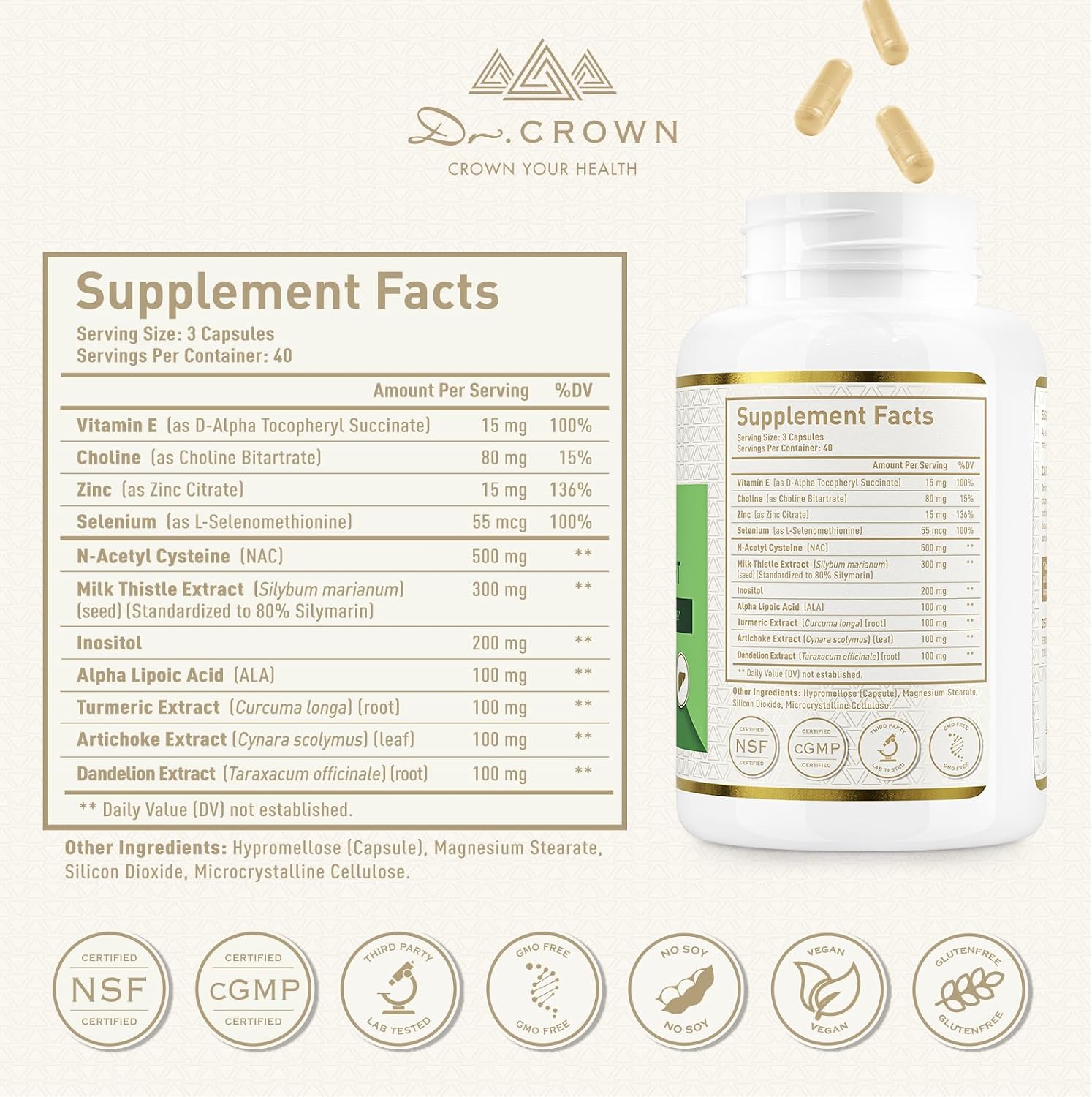 Liver Cleanse Detox & Repair - Milk Thistle Supplement, with Silymarin, N-Acetyl Cysteine(NAC), Artichoke, Turmeric & Dandelion for Liver Detox, Cleanse, Gluten Free, Non-GMO - 240 Capsules
