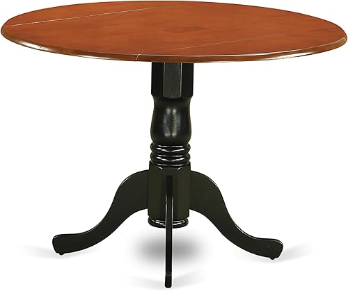 Miniatura 4 de East West Furniture DLNI3-BCH-LC - Juego de 3 piezas que contiene una mesa de comedor redonda con gotas y 2 sillas tapizadas de piel sintética, 42 x