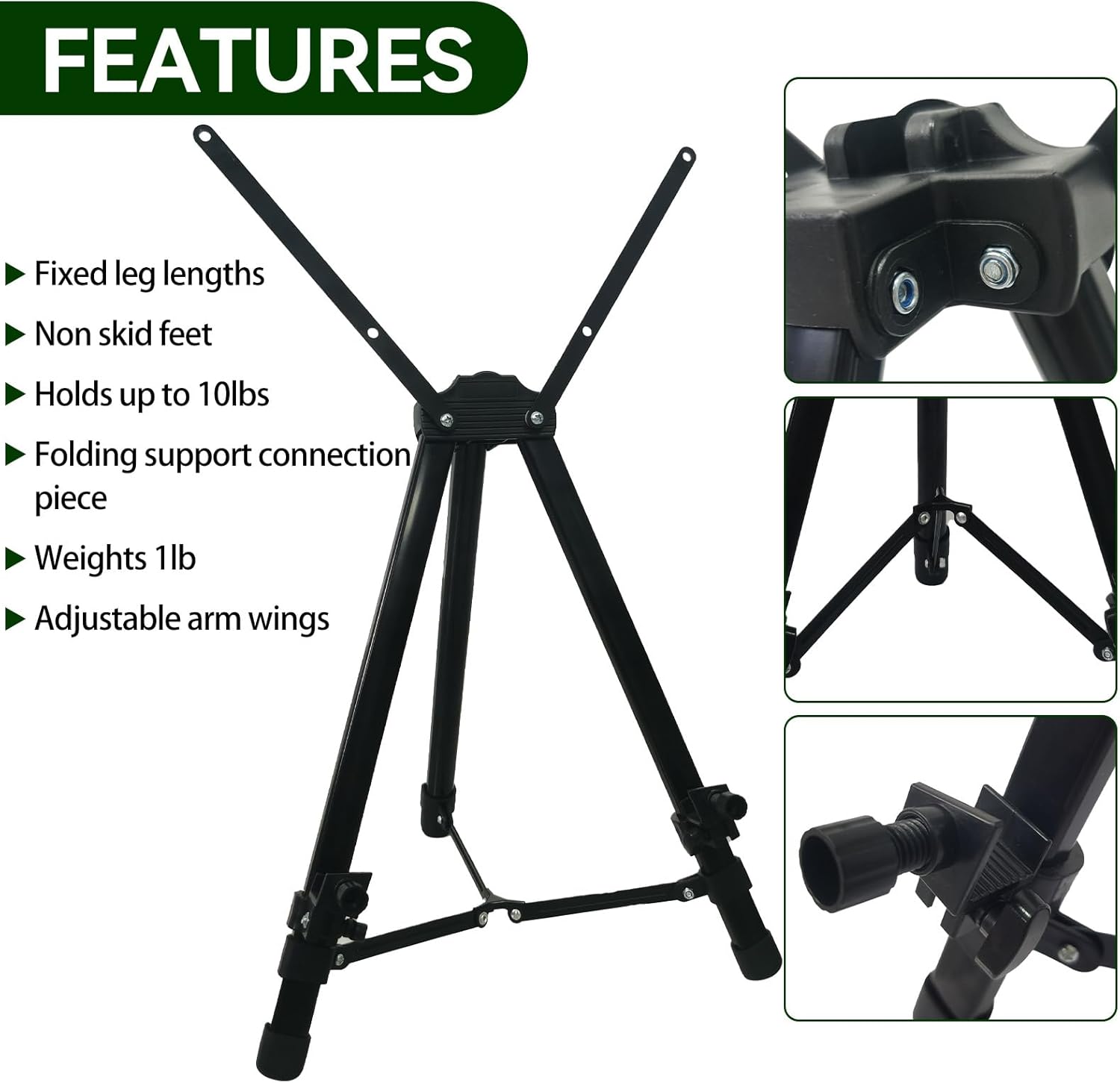 サイン用テーブルトップイーゼルスタンド &ndash; アート 調節可能 ポータブル 頑丈な三脚 アーティストイーゼル 絵画やディスプレイ用 -