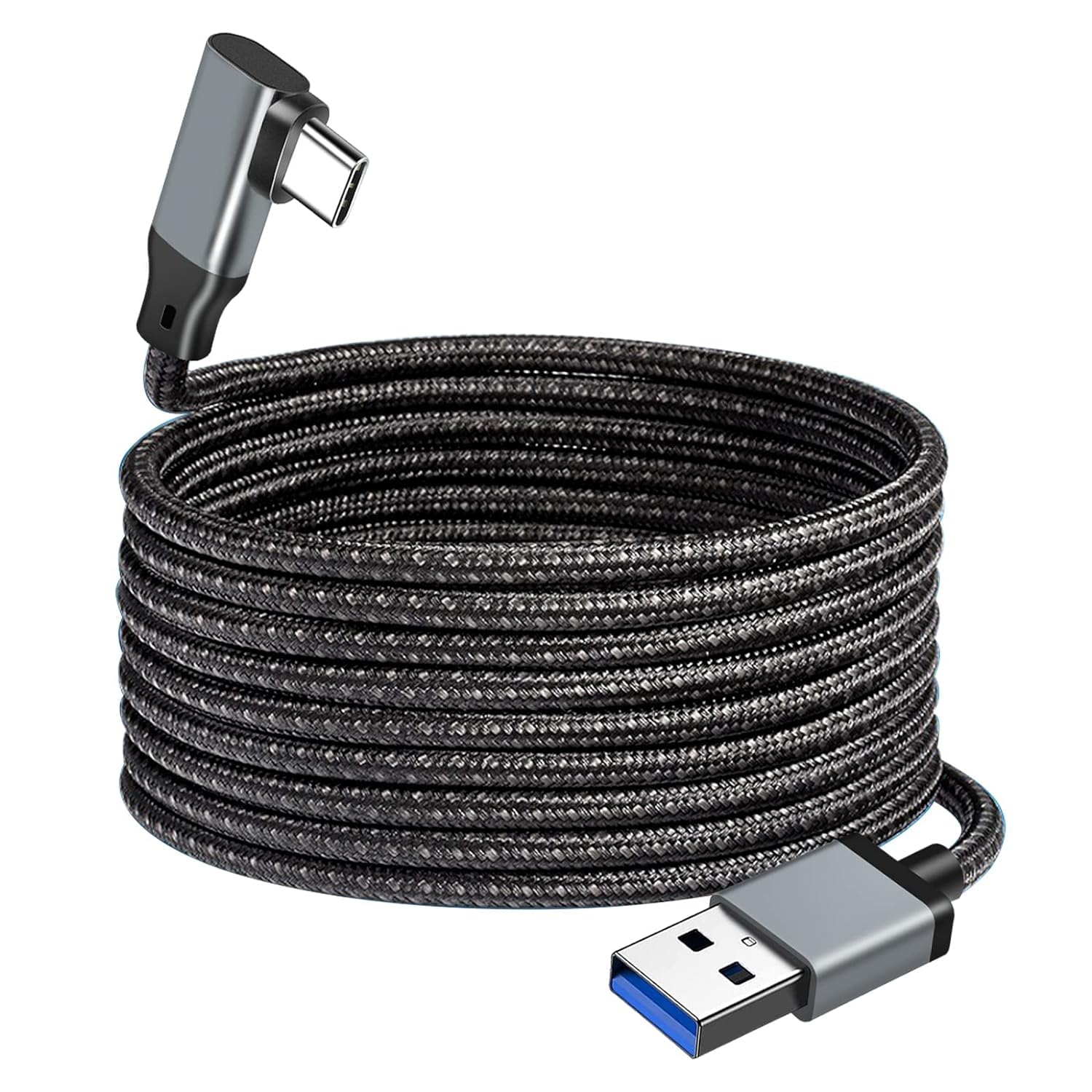 INICIO USB C VR Link Cable 5m/16ft, USB 3.1 Type A To Type C Cable 5Gbps High Speed Data Compatible with Oculus Quest 2 1 Pico 4 Meta Quest Virtual Reality Headsets VR Stream Gaming PC, Black