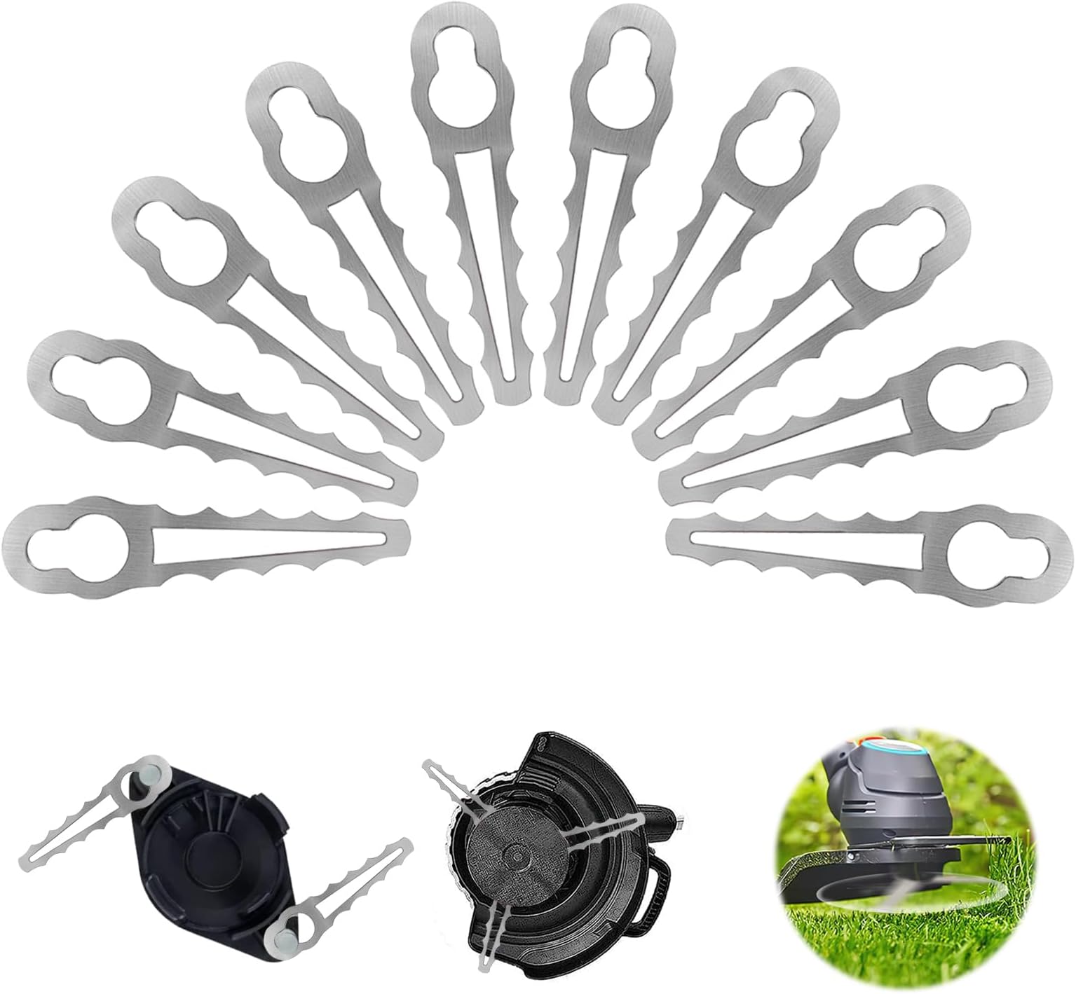 Jay Blade JayBladeSet1 Metallmesser Set für Einhell AkkuRasentrimmer